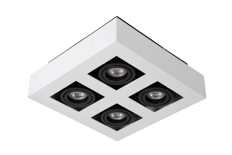 Lucide XIRAX - Foco de techo - LED Dim to warm - GU10 - 4x5W 2200K/3000K - Blanco - UIT